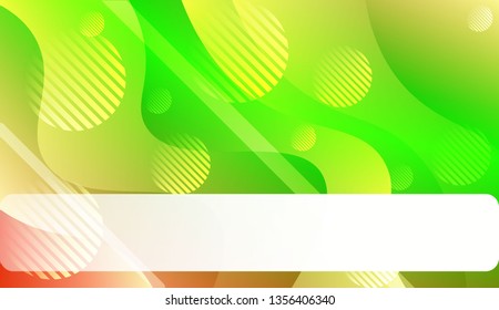 Abstract Wavy Background with Lines, Circle. For Business Presentation Wallpaper, Flyer, Cover. Vector Illustration with Color Gradient