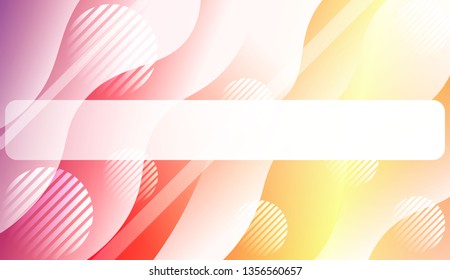 Abstract Wavy Background with Lines, Circle. For Business Presentation Wallpaper, Flyer, Cover. Vector Illustration with Color Gradient