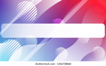 Abstract Wavy Background with Lines, Circle. For Business Presentation Wallpaper, Flyer, Cover. Vector Illustration with Color Gradient