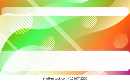 Abstract Wavy Background with Lines, Circle. For Business Presentation Wallpaper, Flyer, Cover. Vector Illustration with Color Gradient