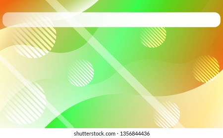 Abstract Wavy Background with Lines, Circle. For Business Presentation Wallpaper, Flyer, Cover. Vector Illustration with Color Gradient