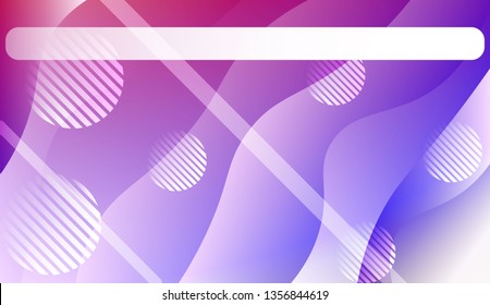 Abstract Wavy Background with Lines, Circle. For Business Presentation Wallpaper, Flyer, Cover. Vector Illustration with Color Gradient