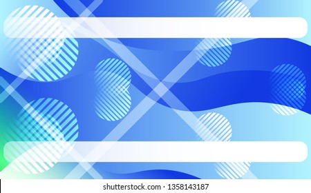Abstract Wavy Background with Lines, Circle.. For Your Design Wallpaper, Presentation, Banner, Flyer, Cover Page, Landing Page. Vector Illustration with Color Gradient