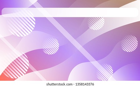Abstract Wavy Background with Lines, Circle.. For Your Design Wallpaper, Presentation, Banner, Flyer, Cover Page, Landing Page. Vector Illustration with Color Gradient