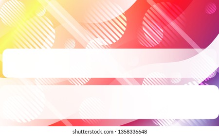 Abstract Wavy Background with Lines, Circle. For Business Presentation Wallpaper, Flyer, Cover. Vector Illustration with Color Gradient
