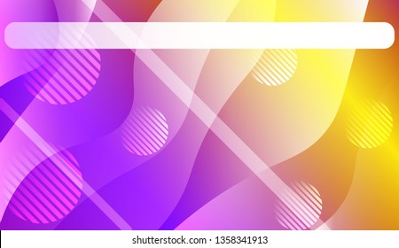 Abstract Wavy Background with Lines, Circle. For Business Presentation Wallpaper, Flyer, Cover. Vector Illustration with Color Gradient