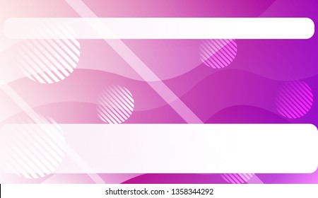 Abstract Wavy Background with Lines, Circle. For Business Presentation Wallpaper, Flyer, Cover. Vector Illustration with Color Gradient