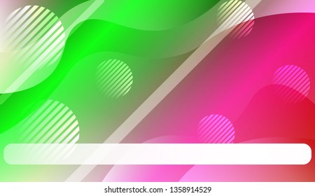 Abstract Wavy Background with Lines, Circle. For Business Presentation Wallpaper, Flyer, Cover. Vector Illustration with Color Gradient