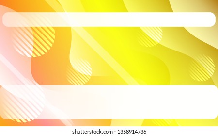 Abstract Wavy Background with Lines, Circle. For Business Presentation Wallpaper, Flyer, Cover. Vector Illustration with Color Gradient