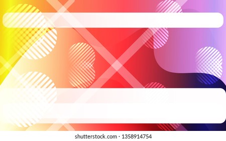 Abstract Wavy Background with Lines, Circle. For Business Presentation Wallpaper, Flyer, Cover. Vector Illustration with Color Gradient