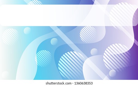 Abstract Wavy Background with Lines, Circle. For Business Presentation Wallpaper, Flyer, Cover. Vector Illustration with Color Gradient