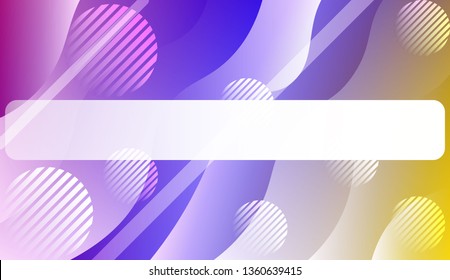 Abstract Wavy Background with Lines, Circle. For Business Presentation Wallpaper, Flyer, Cover. Vector Illustration with Color Gradient