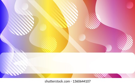 Abstract Wavy Background with Lines, Circle. For Business Presentation Wallpaper, Flyer, Cover. Vector Illustration with Color Gradient