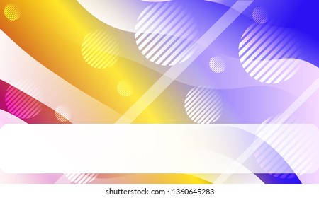 Abstract Wavy Background with Lines, Circle. For Business Presentation Wallpaper, Flyer, Cover. Vector Illustration with Color Gradient