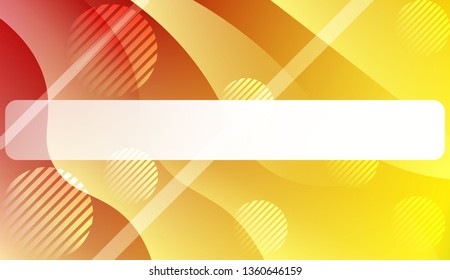 Abstract Wavy Background with Lines, Circle. For Business Presentation Wallpaper, Flyer, Cover. Vector Illustration with Color Gradient
