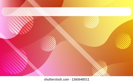 Abstract Wavy Background with Lines, Circle. For Business Presentation Wallpaper, Flyer, Cover. Vector Illustration with Color Gradient