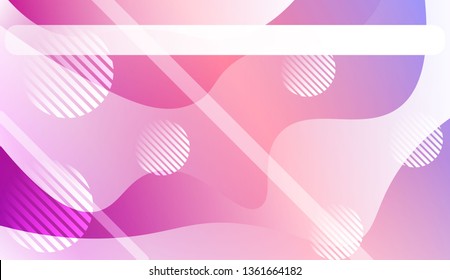 Abstract Wavy Background with Lines, Circle. For Creative Templates, Cards, Color Covers Set. Vector Illustration with Color Gradient
