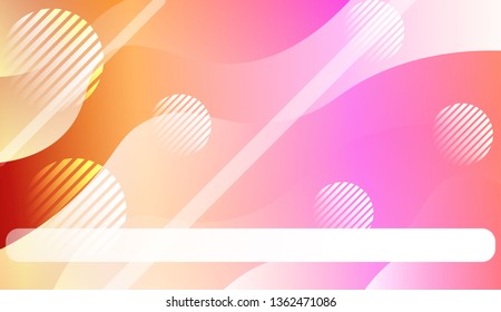 Abstract Wavy Background with Lines, Circle. For Creative Templates, Cards, Color Covers Set. Vector Illustration with Color Gradient