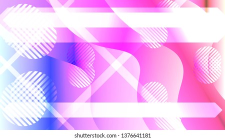 Abstract Wavy Background with Lines, Circle. For Creative Templates, Cards, Color Covers Set. Vector Illustration with Color Gradient