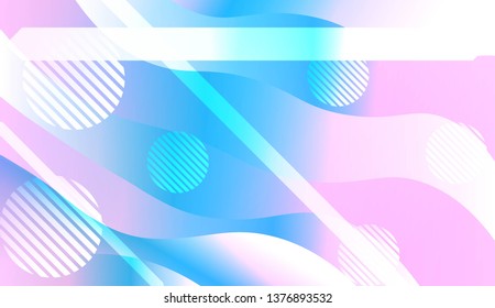 Abstract Wavy Background with Lines, Circle. For Creative Templates, Cards, Color Covers Set. Vector Illustration with Color Gradient