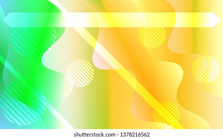 Abstract Wavy Background with Lines, Circle. For Creative Templates, Cards, Color Covers Set. Vector Illustration with Color Gradient