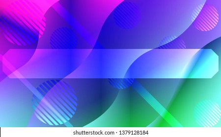 Abstract Wavy Background with Lines, Circle. For Creative Templates, Cards, Color Covers Set. Vector Illustration with Color Gradient