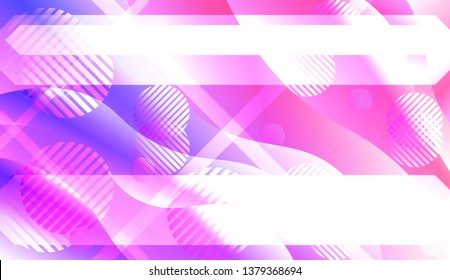 Abstract Wavy Background with Lines, Circle. For Creative Templates, Cards, Color Covers Set. Vector Illustration with Color Gradient