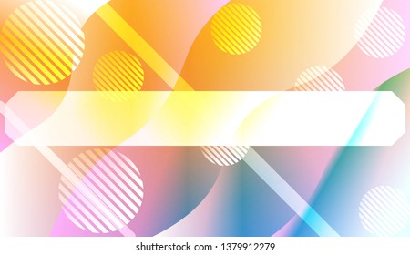 Abstract Wavy Background with Lines, Circle. For Creative Templates, Cards, Color Covers Set. Vector Illustration with Color Gradient