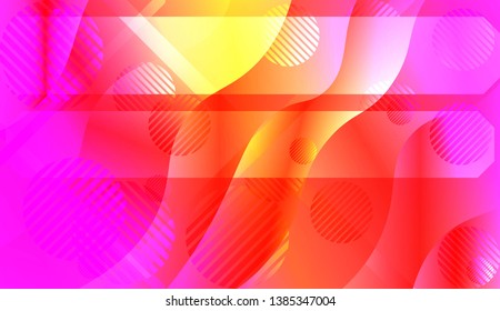 Abstract Wavy Background with Lines, Circle. For Creative Templates, Cards, Color Covers Set. Vector Illustration with Color Gradient