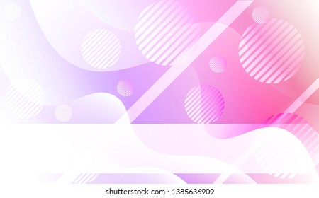 Abstract Wavy Background with Lines, Circle. For Creative Templates, Cards, Color Covers Set. Vector Illustration with Color Gradient