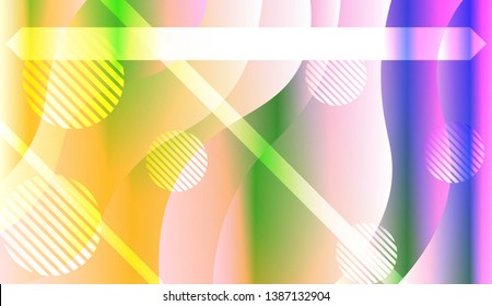 Abstract Wavy Background with Lines, Circle. For Creative Templates, Cards, Color Covers Set. Vector Illustration with Color Gradient