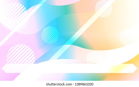 Abstract Wavy Background with Lines, Circle. For Creative Templates, Cards, Color Covers Set. Vector Illustration with Color Gradient