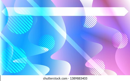 Abstract Wavy Background with Lines, Circle. For Creative Templates, Cards, Color Covers Set. Vector Illustration with Color Gradient