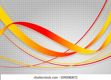 Abstract wavy background. Wavy lines on a gray dot background