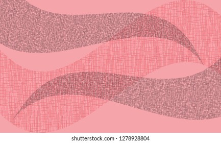 abstract wavy background. Wavy lines on a gray dot background - Vector