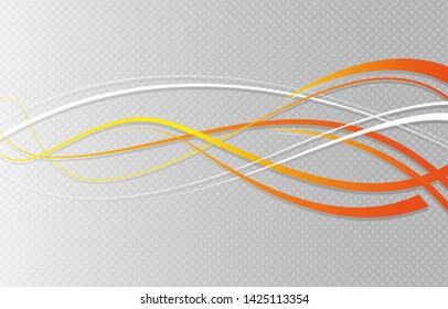 Abstract wavy background. Wavy lines on a gray dot background.