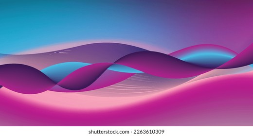 líneas de onda de fondo onduladas abstractas. Fondo geométrico abstracto púrpura brillante