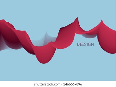 Fundo ondulado abstrato com cores de gradiente modernas. Design líquido moderno. Onda sonora de movimento. Ilustração vetorial para banners, folhetos e apresentação.