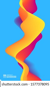 Resumen de fondo ondulado con colores de gradiente modernos. Diseño líquido de moda. Ola de sonido de movimiento. Ilustración vectorial para banners, volantes y presentaciones.
