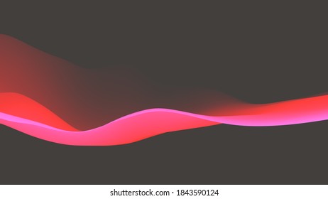 Abstract wavy background with modern gradient colors. Trendy liquid design. Motion sound wave. Vector illustration for banners, flyers and presentation.