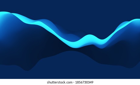 Abstract wavy background with modern gradient colors. Trendy liquid design. Motion sound wave. Vector illustration for banners, flyers and presentation.