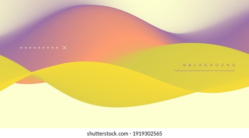 Abstract wavy background with modern gradient colors. Trendy liquid design. Modern pattern. Vector illustration for banners, flyers and presentation.
