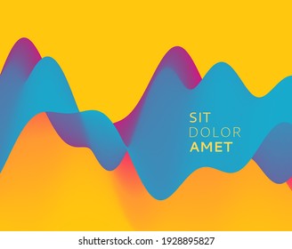 Abstract wavy background with modern gradient colors. Trendy liquid design. Modern pattern. Vector illustration for banners, flyers and presentation.