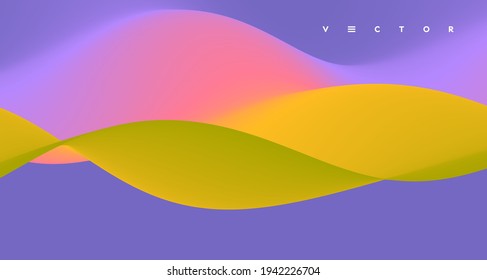 Abstract wavy background with modern gradient colors. Trendy liquid design. Modern pattern. Vector illustration for banners, flyers and presentation.