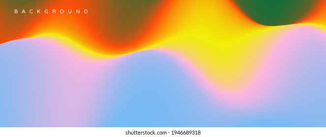 Resumen de fondo ondulado con colores de gradiente modernos. Diseño líquido de moda. Patrón moderno. Ilustración vectorial para banners, volantes y presentaciones.