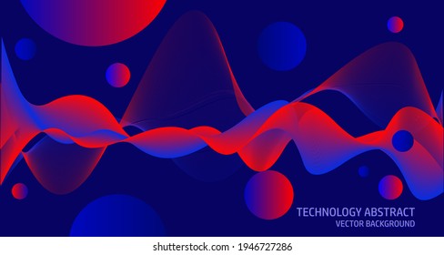 Resumen de fondo ondulado con colores de gradiente modernos. Diseño líquido de moda. Ola de sonido de movimiento. Ilustración vectorial para banners, volantes y presentaciones