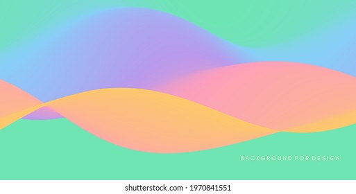 Abstract wavy background with modern gradient colors. Trendy liquid design. Modern pattern. Vector illustration for banners, flyers and presentation.