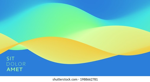 Abstract wavy background with modern gradient colors. Trendy liquid design. Modern pattern. Vector illustration for banners, flyers and presentation.