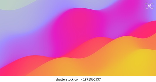 Abstract wavy background with modern gradient colors. Trendy liquid design. Modern pattern. Vector illustration for banners, flyers and presentation.