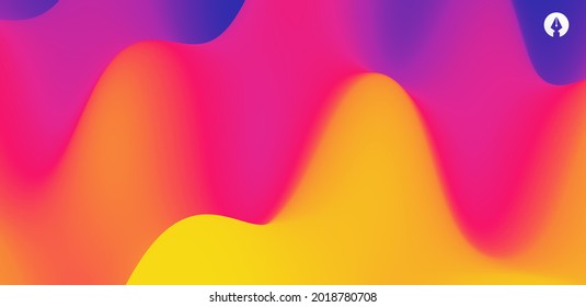Abstract wavy background with modern gradient colors. Trendy liquid design. Modern pattern. Vector illustration for banners, flyers and presentation.
